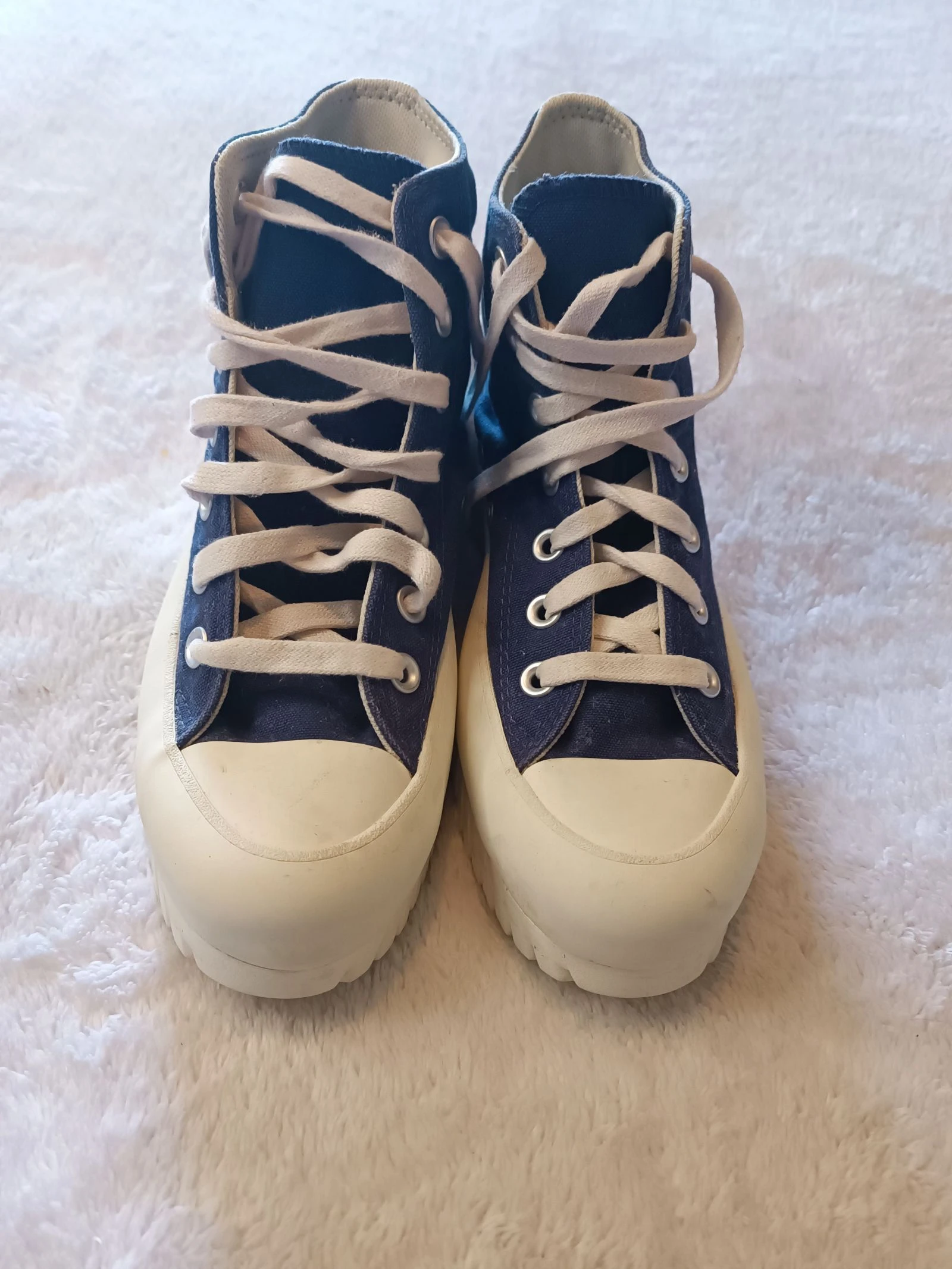 Pair of Converse All Star Chuck Taylor in good condition size 38 navy blue color platform sole – photo 3